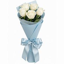 Букет 5 Белых роз Проуд #REPLACE_PRED# Пролетарском Белгородской области