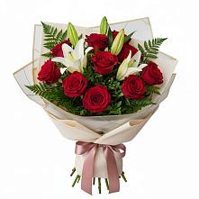 Букет цветов из:  Лилии и Розы #REPLACE_PRED# Пролетарском Белгородской области