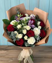 Букет цветов из:  Розы и Альстромерии в Пролетарском Белгородской области