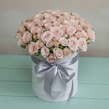 Цветочная композиция из Розы в шляпной коробке #REPLACE_PRED# Пролетарском Белгородской области