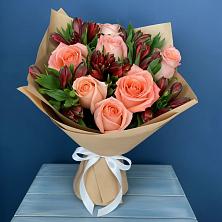 Букет цветов из:  Розы и Альстромерии в Пролетарском Белгородской области