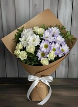 Букет цветов из:  Хризантемы и Розы в Пролетарском Белгородской области