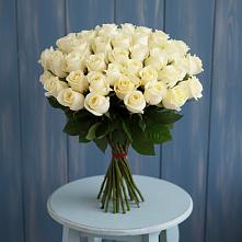 Букет 51 Белая роза Эдлесс Лав в Пролетарском Белгородской области