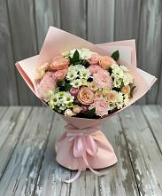 Букет цветов из:  Гвоздики, Розы и Хризантемы в Пролетарском Белгородской области