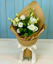 Букет цветов из:  Хризантемы и Лизиантусы #REPLACE_PRED# Пролетарском Белгородской области