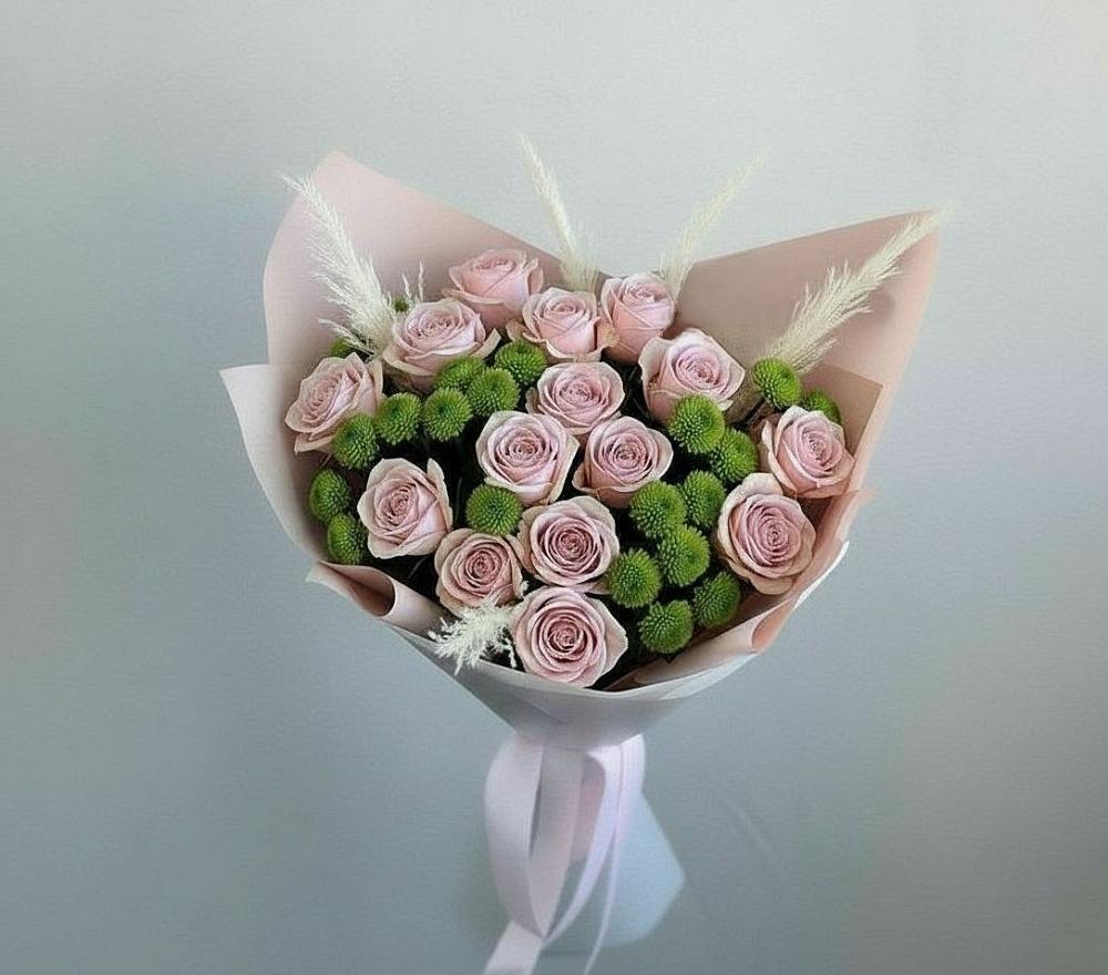 Букет цветов из: Розы и Хризантемы в Пролетарском Белгородской области