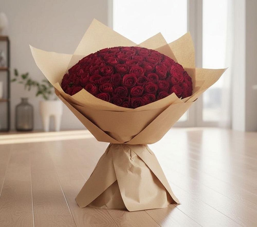 Букет 101 Красная роза в Пролетарском Белгородской области