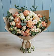 Букет цветов из:  Альстромерии и Розы в Пролетарском Белгородской области